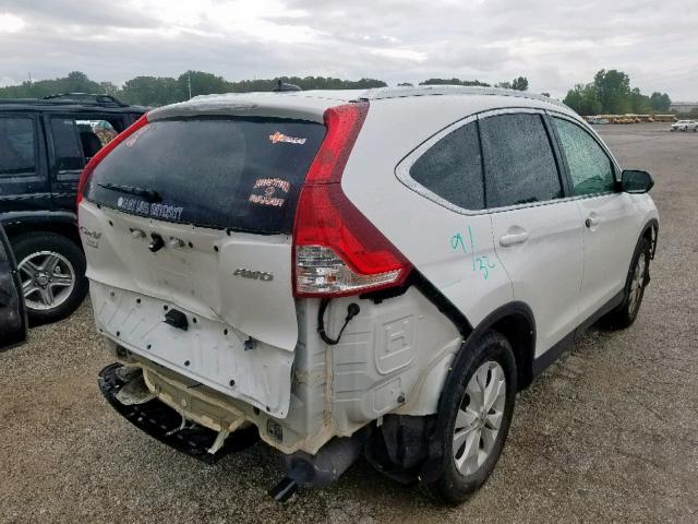 5J6RM4H71DL060047 - 2013 HONDA CR-V EXL WHITE photo 4