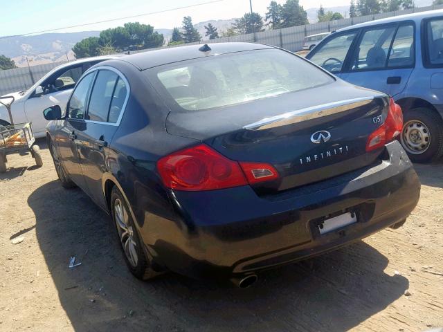 JNKCV61E69M010757 - 2009 INFINITI G37 BASE BLACK photo 3