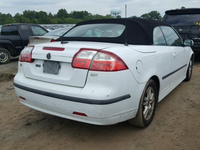 YS3FD79Y676100166 - 2007 SAAB 9-3 2.0T WHITE photo 4