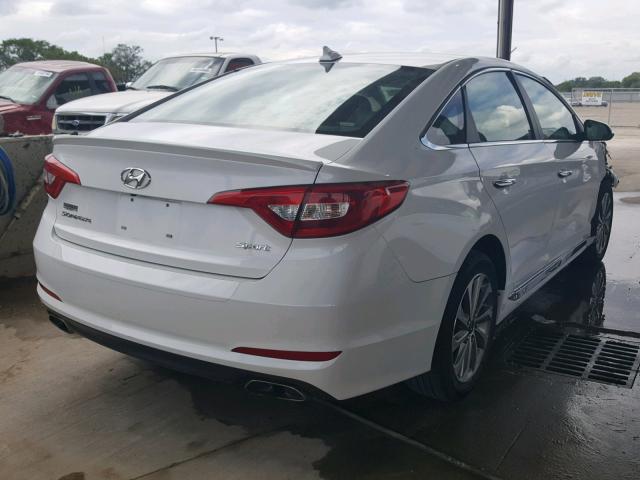 5NPE34AF0FH084954 - 2015 HYUNDAI SONATA SPO WHITE photo 4