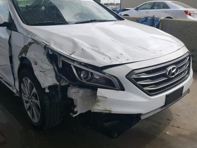 5NPE34AF0FH084954 - 2015 HYUNDAI SONATA SPO WHITE photo 9