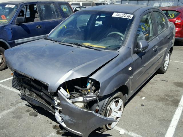 KL1TD56677B123858 - 2007 CHEVROLET AVEO BASE Сұр фото 2