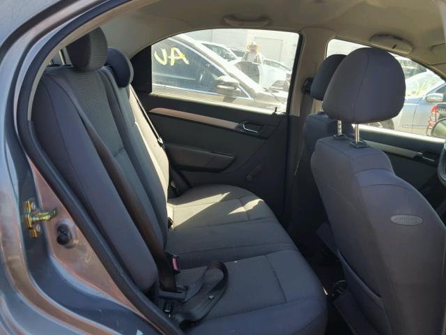 KL1TD56677B123858 - 2007 CHEVROLET AVEO BASE Сұр фото 6