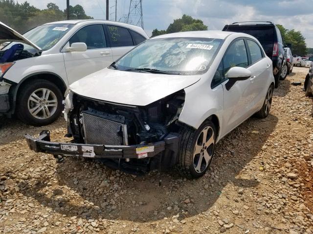 KNADN5A36D6159100 - 2013 KIA RIO EX WHITE photo 2