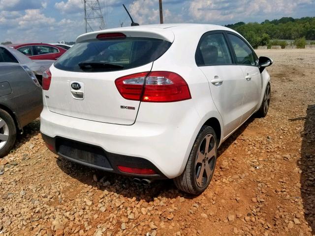 KNADN5A36D6159100 - 2013 KIA RIO EX WHITE photo 4