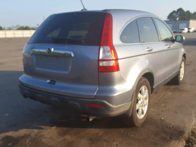 JHLRE38778C040939 - 2008 HONDA CR-V EXL BLUE photo 4