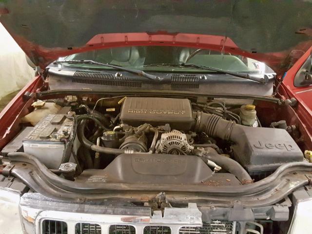 1J8GW68J74C166865 - 2004 JEEP GRAND CHER RED photo 7