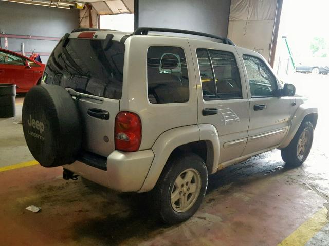 1J4GL58K22W141770 - 2002 JEEP LIBERTY LI SILVER photo 4