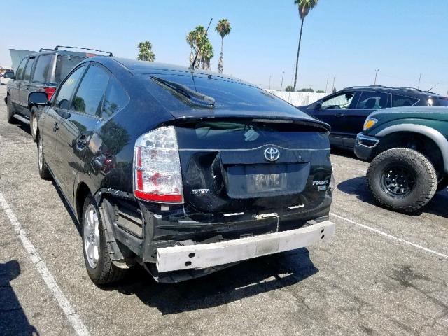 JTDKB20U373205421 - 2007 TOYOTA PRIUS BLACK photo 3