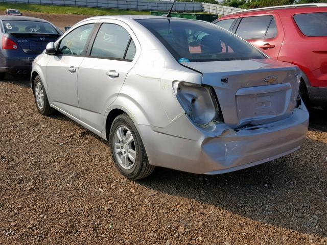 1G1JA5SH2C4115626 - 2012 CHEVROLET SONIC LS SILVER photo 3