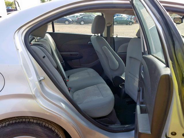 1G1JA5SH2C4115626 - 2012 CHEVROLET SONIC LS SILVER photo 6