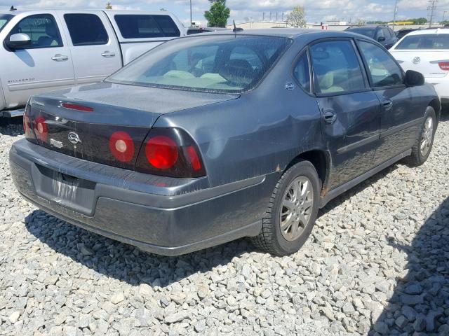 2G1WF52E459344774 - 2005 CHEVROLET IMPALA GRAY photo 4