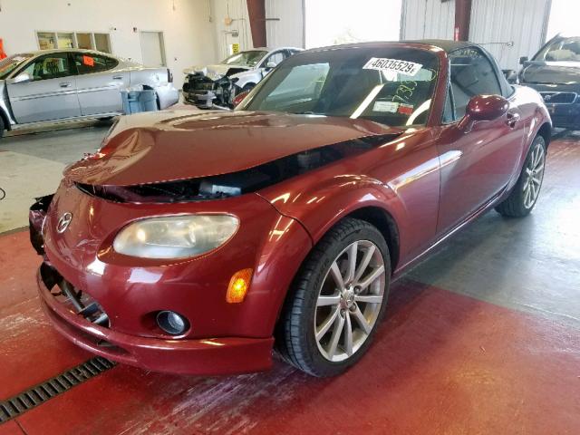 JM1NC25F960113525 - 2006 MAZDA MX-5 MIATA BURGUNDY photo 2