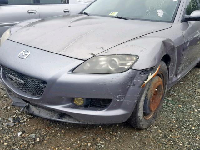 JM1FE17N350147584 - 2005 MAZDA RX8 GRAY photo 9