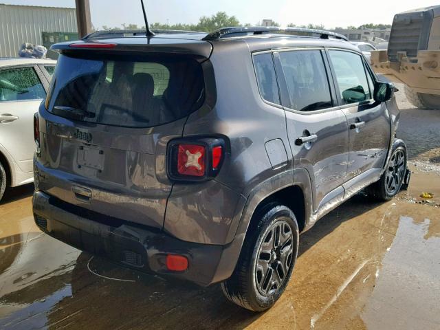 ZACCJBAB5JPJ15000 - 2018 JEEP RENEGADE S GRAY photo 4