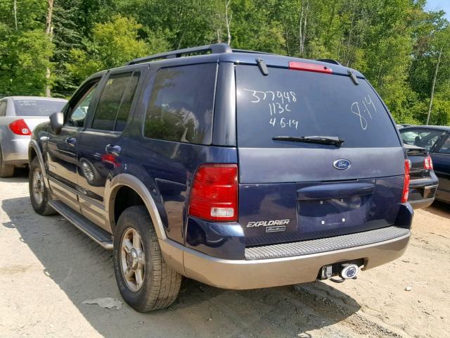 1FMZU74K32ZC69605 - 2002 FORD EXPLORER E BLUE photo 3