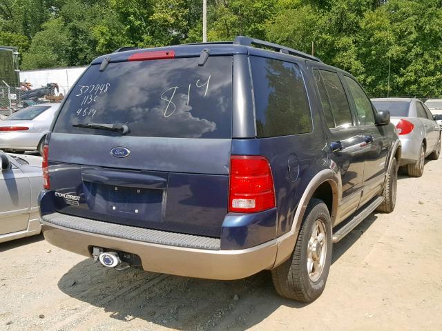 1FMZU74K32ZC69605 - 2002 FORD EXPLORER E BLUE photo 4