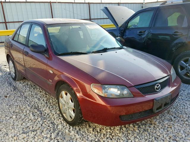 JM1BJ225621615966 - 2002 MAZDA PROTEGE DX MAROON photo 1