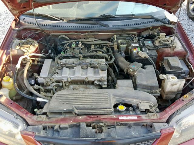 JM1BJ225621615966 - 2002 MAZDA PROTEGE DX MAROON photo 7