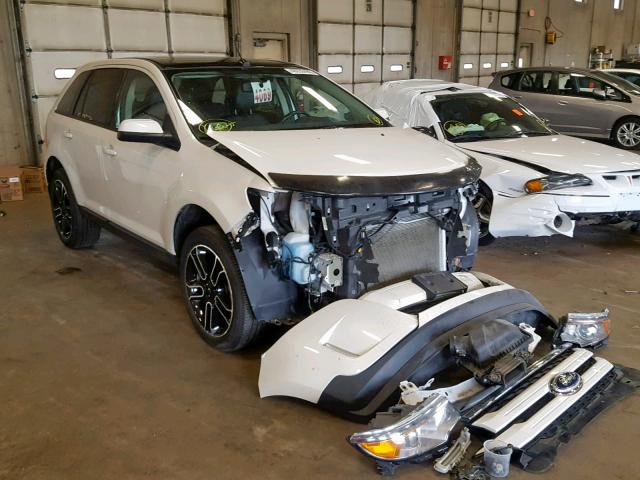 2FMDK4JCXDBB11618 - 2013 FORD EDGE SEL WHITE photo 1