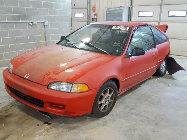 2HGEJ2221RH513443 - 1994 HONDA CIVIC DX RED photo 2