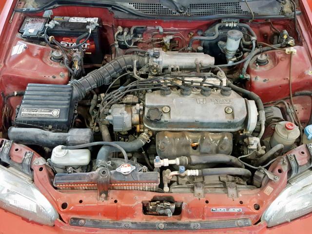 2HGEJ2221RH513443 - 1994 HONDA CIVIC DX RED photo 7