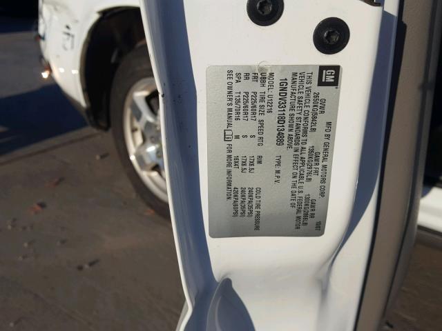 1GNDV33118D134889 - 2008 CHEVROLET UPLANDER L Ağ foto 10