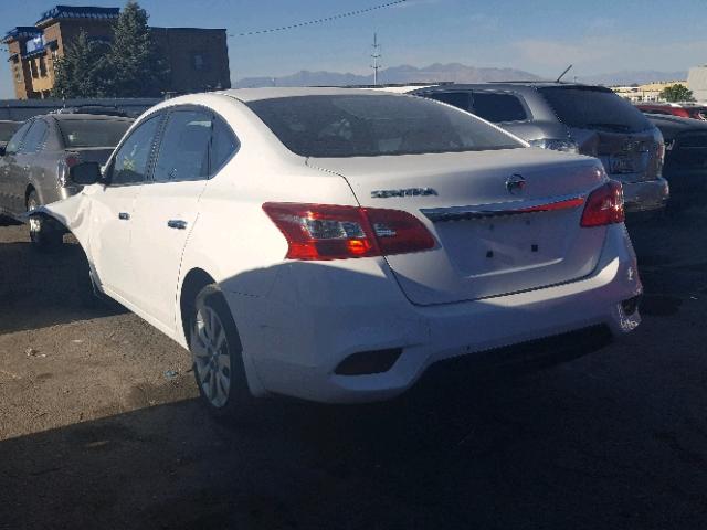 3N1AB7AP8HY310498 - 2017 NISSAN SENTRA S WHITE photo 3