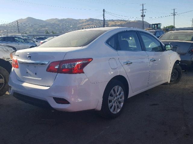 3N1AB7AP8HY310498 - 2017 NISSAN SENTRA S WHITE photo 4