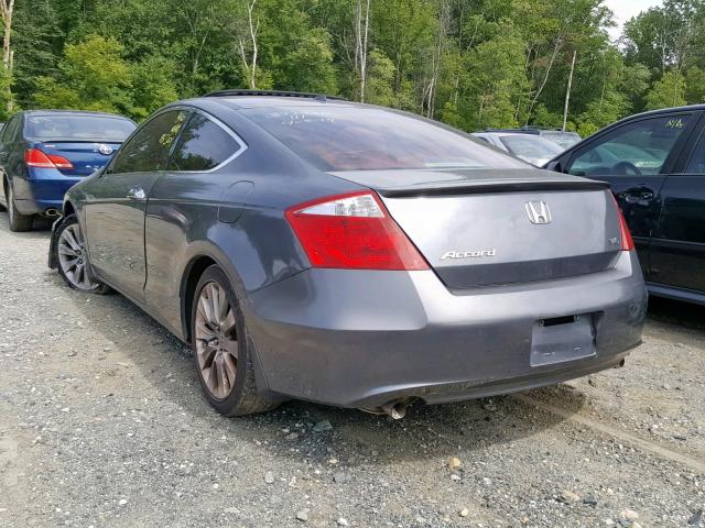 1HGCS22838A011796 - 2008 HONDA ACCORD EXL GRAY photo 3