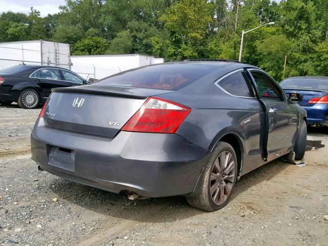 1HGCS22838A011796 - 2008 HONDA ACCORD EXL GRAY photo 4