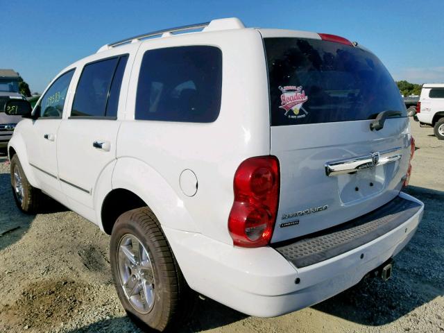 1D8HB58208F101694 - 2008 DODGE DURANGO LI WHITE photo 3