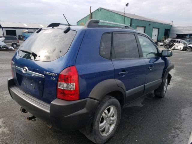 KM8JM12D57U593979 - 2007 HYUNDAI TUCSON GL BLUE photo 4