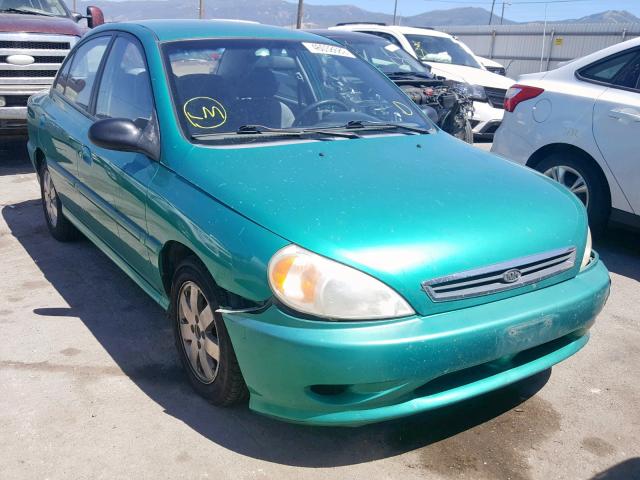 KNADC123X26146196 - 2002 KIA RIO GREEN photo 1