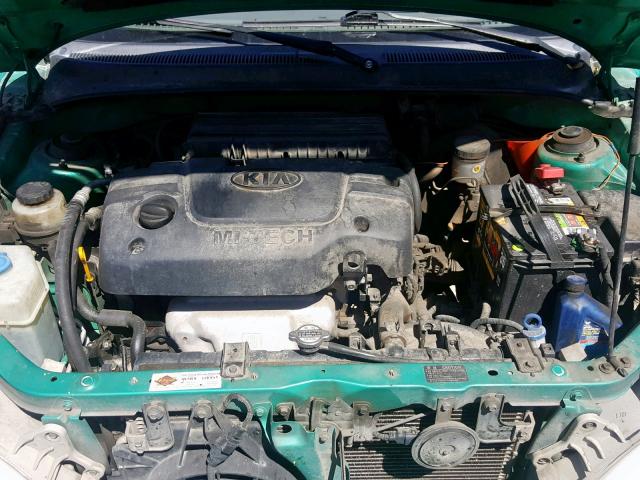 KNADC123X26146196 - 2002 KIA RIO GREEN photo 7