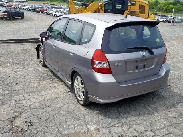JHMGD38697S054939 - 2007 HONDA FIT S 银色 照片 3