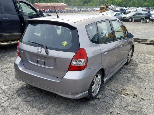 JHMGD38697S054939 - 2007 HONDA FIT S 银色 照片 4