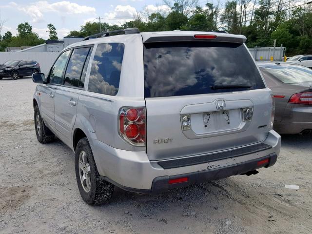 5FNYF18308B040985 - 2008 HONDA PILOT SE SILVER photo 3