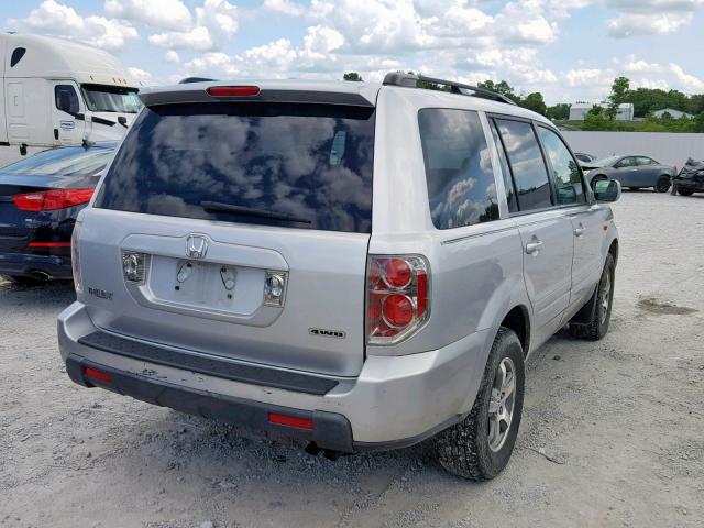 5FNYF18308B040985 - 2008 HONDA PILOT SE SILVER photo 4