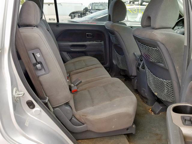 5FNYF18308B040985 - 2008 HONDA PILOT SE SILVER photo 6