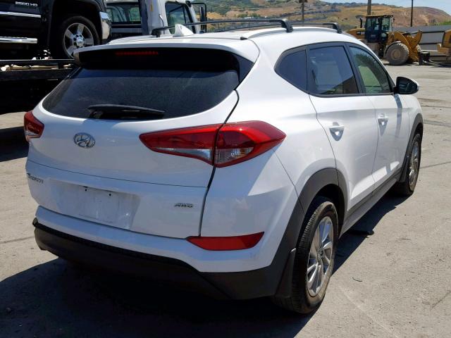 KM8J3CA46JU623062 - 2018 HYUNDAI TUCSON SEL WHITE photo 4