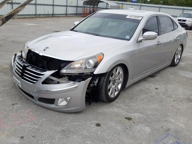 KMHGH4JF2BU033252 - 2011 HYUNDAI EQUUS SIGN SILVER photo 2