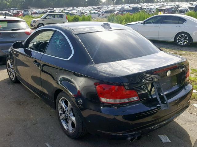 WBAUP735X9VK76518 - 2009 BMW 128 I BLACK photo 3