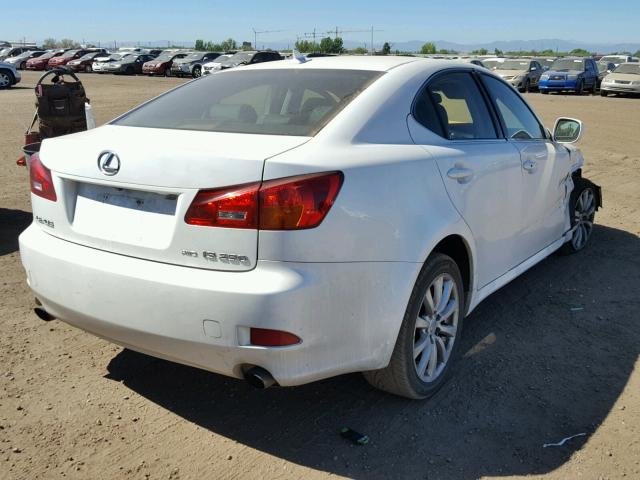 JTHCK262675008398 - 2007 LEXUS IS 250 WHITE photo 4