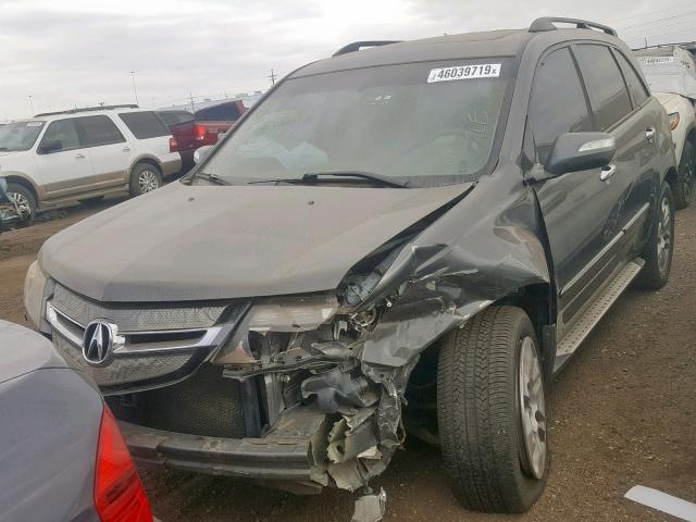 2HNYD28207H502693 - 2007 ACURA MDX GRAY photo 2