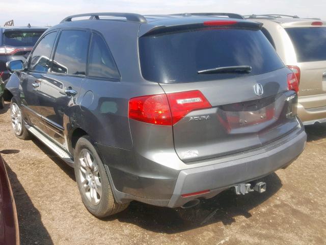 2HNYD28207H502693 - 2007 ACURA MDX GRAY photo 3