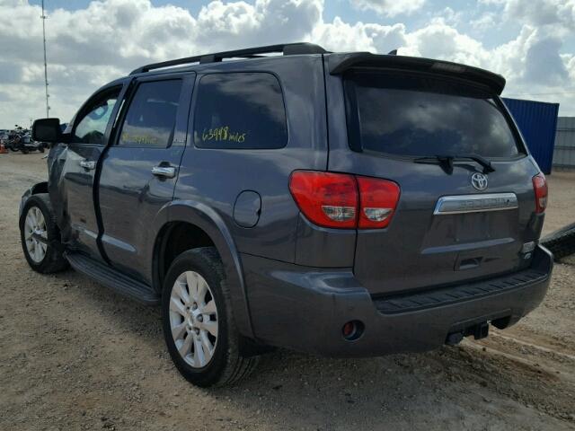 5TDDW5G10ES102818 - 2014 TOYOTA SEQUOIA PL GRAY photo 3