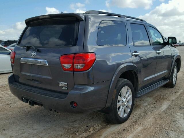 5TDDW5G10ES102818 - 2014 TOYOTA SEQUOIA PL GRAY photo 4