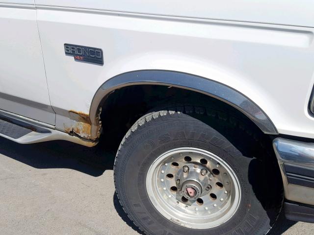 1FMEU15N6NLA03927 - 1992 FORD BRONCO U10 WHITE photo 9