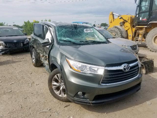 5TDJKRFH9ES013401 - 2014 TOYOTA HIGHLANDER GREEN photo 1